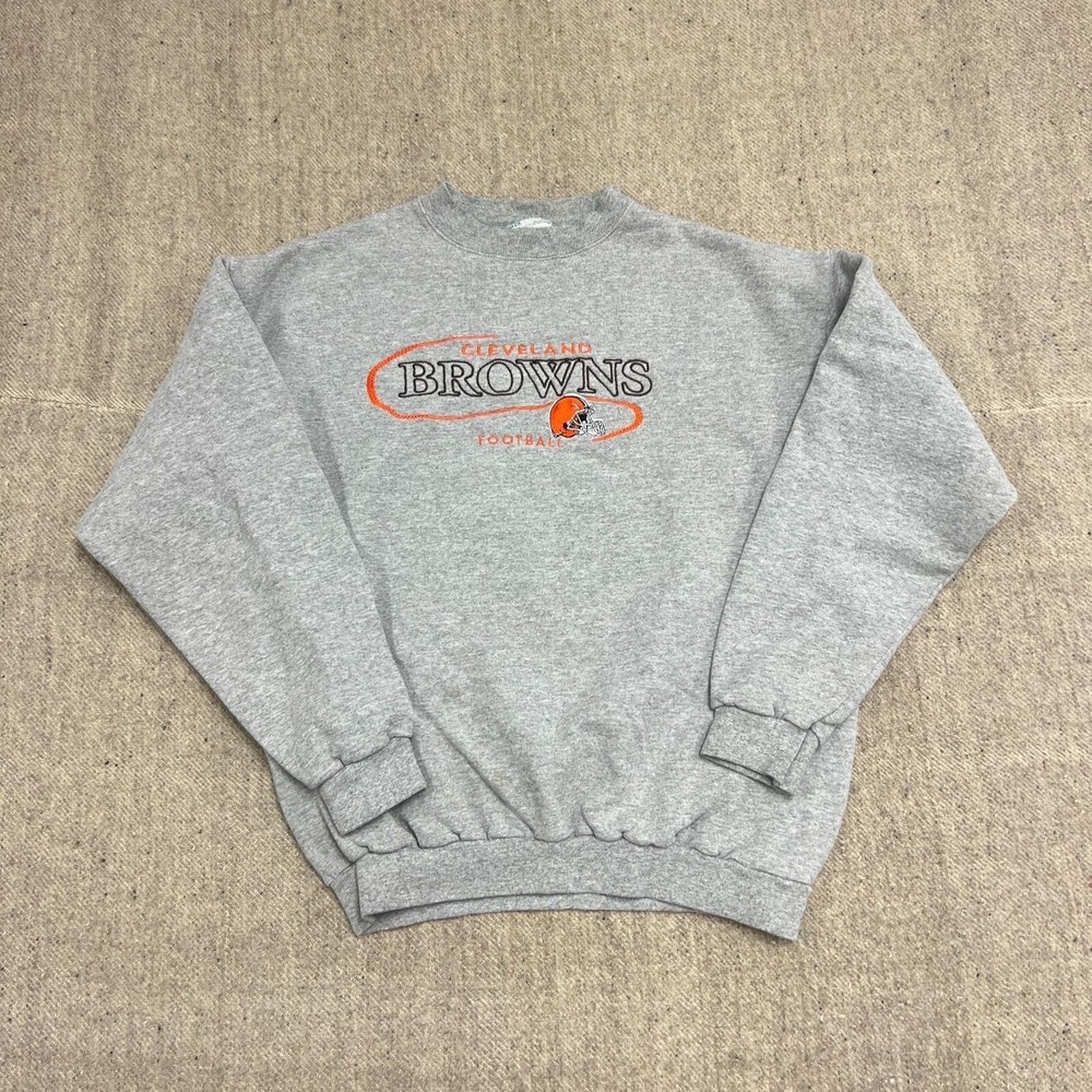 Vintage‎ Cleveland Browns Sweatshirt Mens Large Gray 1990s NFL